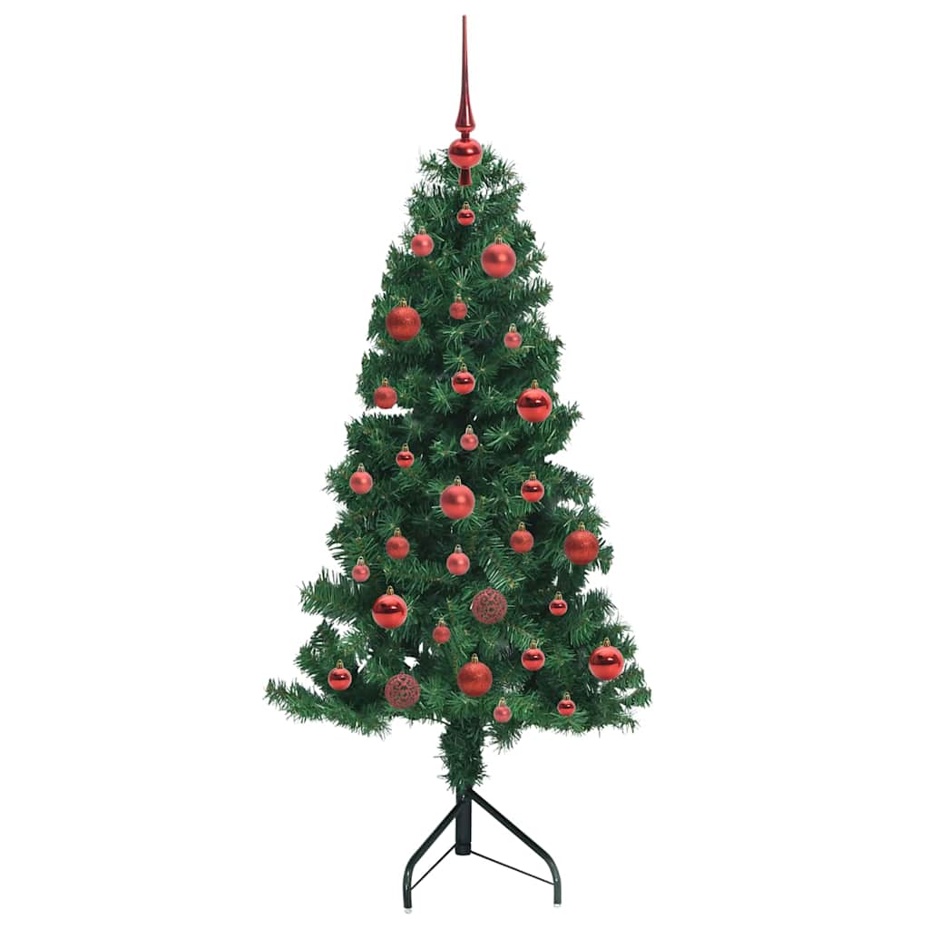 Eckiger künstlicher Weihnachtsbaum Grün 150 cm PVC und Metall