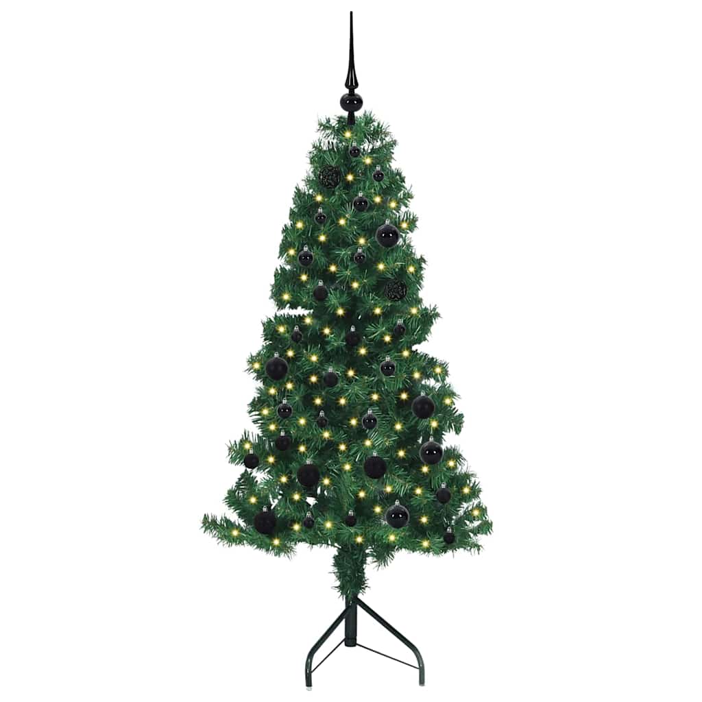 Eckiger künstlicher Weihnachtsbaum Grün 150 cm PVC und Metall