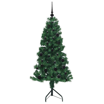 Eckiger künstlicher Weihnachtsbaum Grün 150 cm PVC und Metall