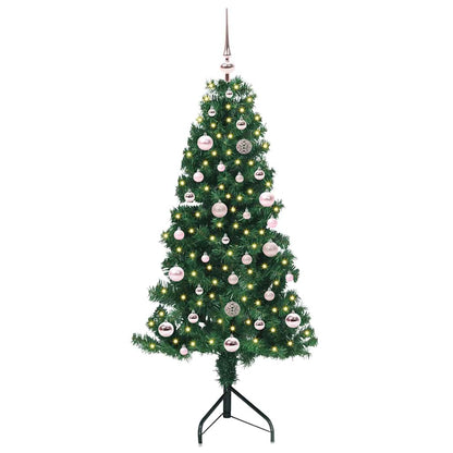 Eckiger künstlicher Weihnachtsbaum Grün 150 cm PVC und Metall