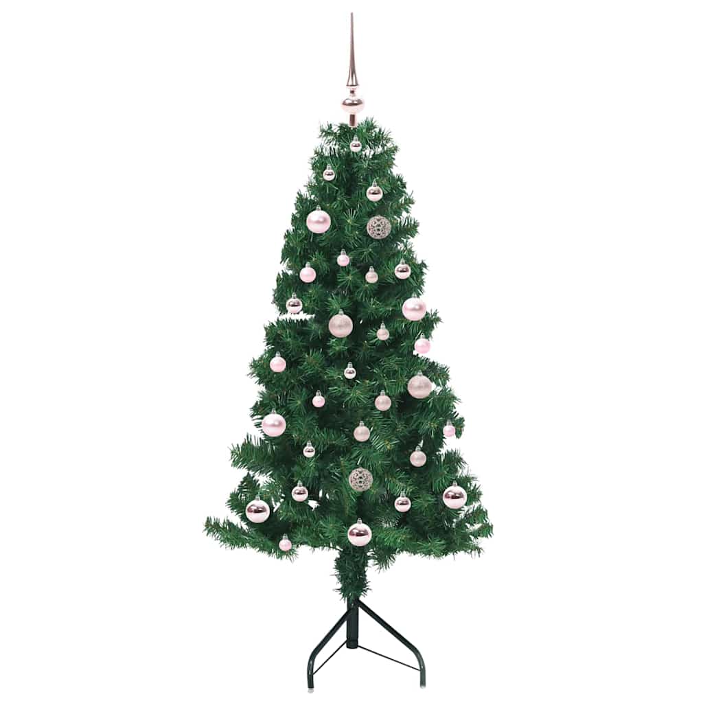 Eckiger künstlicher Weihnachtsbaum Grün 150 cm PVC und Metall