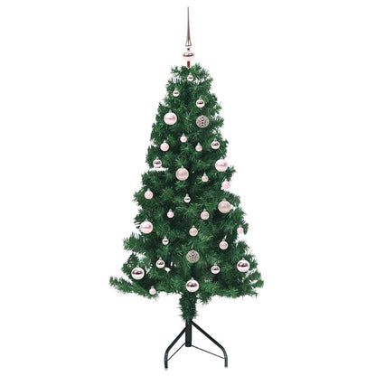 Eckiger künstlicher Weihnachtsbaum Grün 150 cm PVC und Metall