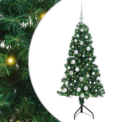 Eckiger künstlicher Weihnachtsbaum Grün 150 cm PVC und Metall