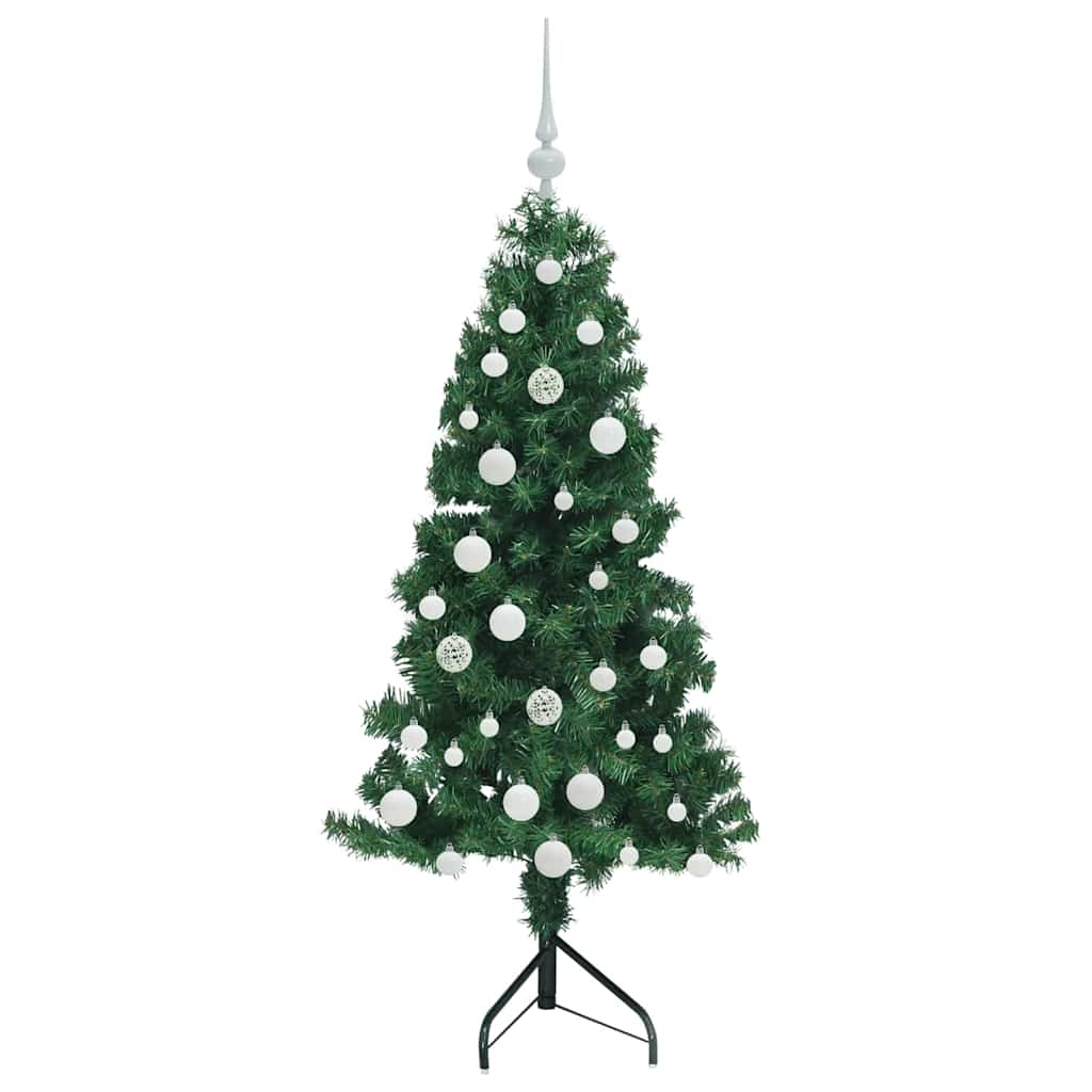 Eckiger künstlicher Weihnachtsbaum Grün 150 cm PVC und Metall