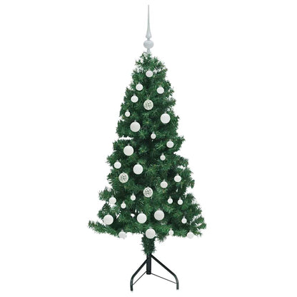 Eckiger künstlicher Weihnachtsbaum Grün 150 cm PVC und Metall