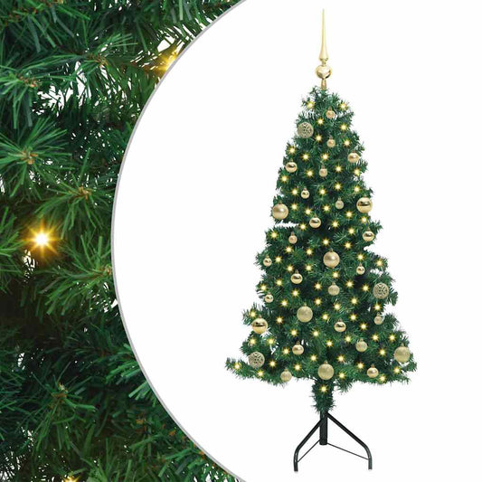 Eckiger künstlicher Weihnachtsbaum Grün 150 cm PVC und Metall