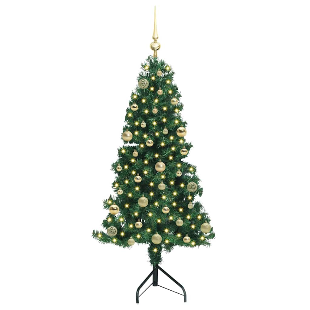 Eckiger künstlicher Weihnachtsbaum Grün 150 cm PVC und Metall