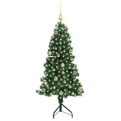 Eckiger künstlicher Weihnachtsbaum Grün 150 cm PVC und Metall