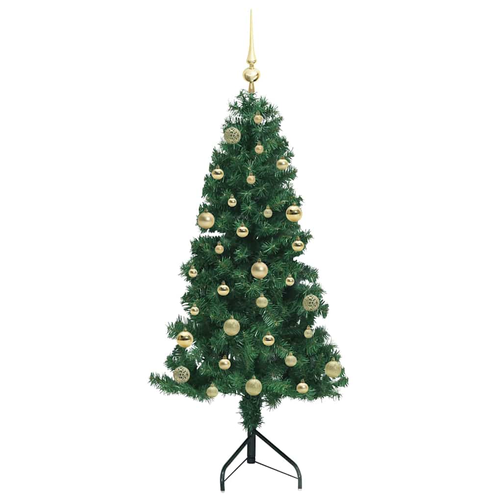 Eckiger künstlicher Weihnachtsbaum Grün 150 cm PVC und Metall