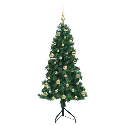 Eckiger künstlicher Weihnachtsbaum Grün 150 cm PVC und Metall