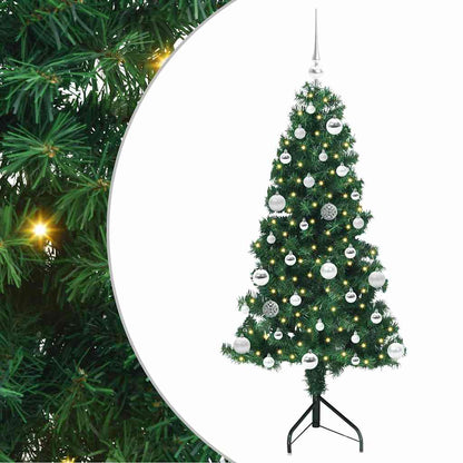Eckiger künstlicher Weihnachtsbaum Grün 150 cm PVC und Metall
