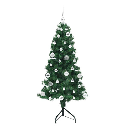 Eckiger künstlicher Weihnachtsbaum Grün 150 cm PVC und Metall