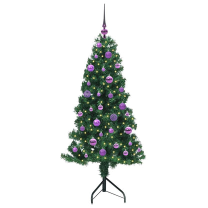 Eckiger künstlicher Weihnachtsbaum Grün 150 cm PVC und Metall
