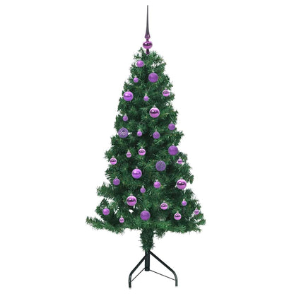 Eckiger künstlicher Weihnachtsbaum Grün 150 cm PVC und Metall