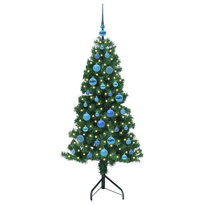 Eckiger künstlicher Weihnachtsbaum Grün 150 cm PVC und Metall
