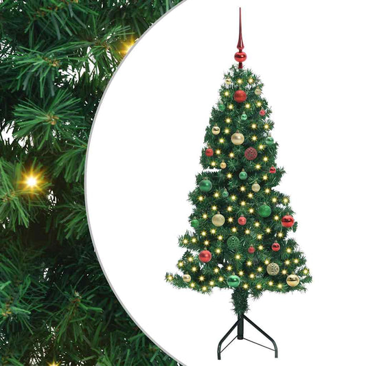 Eckiger künstlicher Weihnachtsbaum Grün 150 cm PVC und Metall