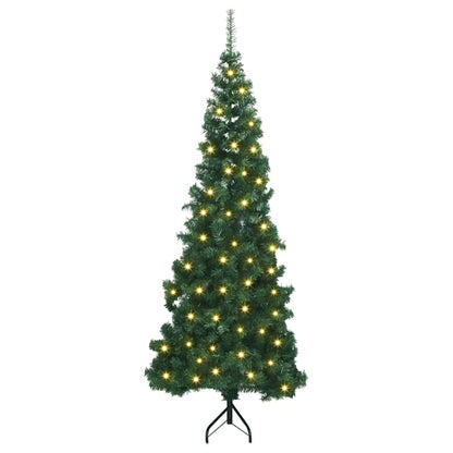Eckiger künstlicher Weihnachtsbaum Grün 210 cm PVC und Metall