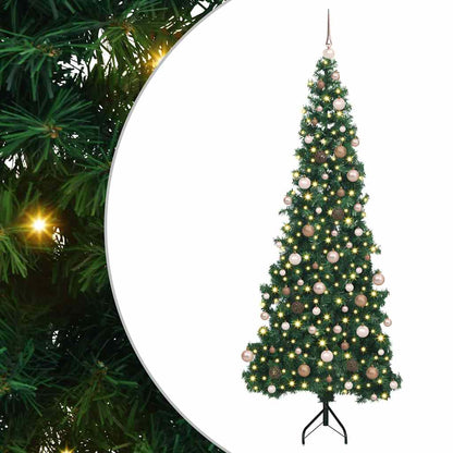 Eckiger künstlicher Weihnachtsbaum Grün 210 cm PVC und Metall