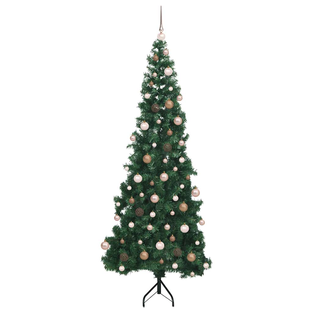 Eckiger künstlicher Weihnachtsbaum Grün 210 cm PVC und Metall