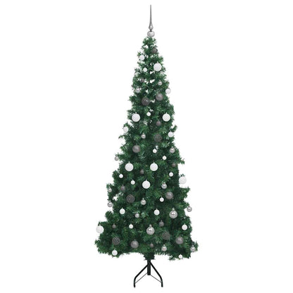 Eckiger künstlicher Weihnachtsbaum Grün 210 cm PVC und Metall
