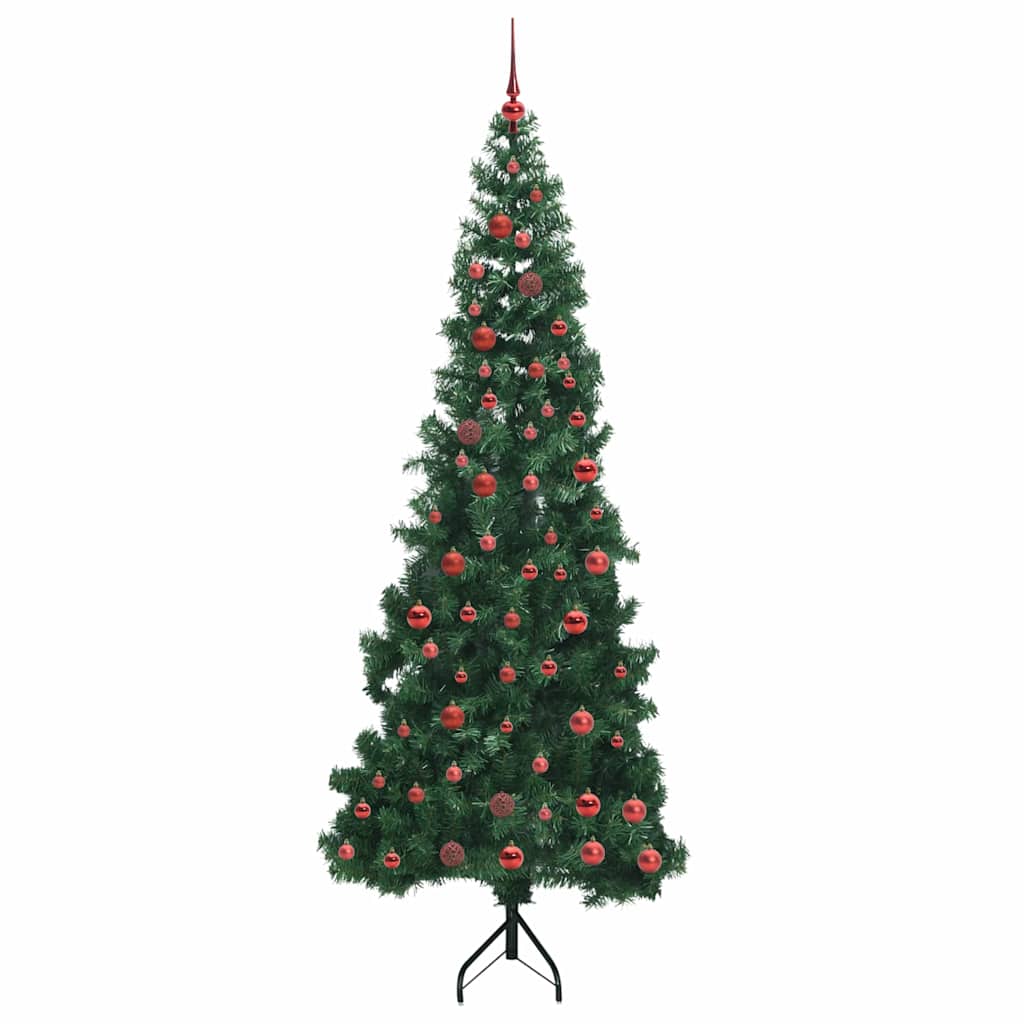 Eckiger künstlicher Weihnachtsbaum Grün 210 cm PVC und Metall