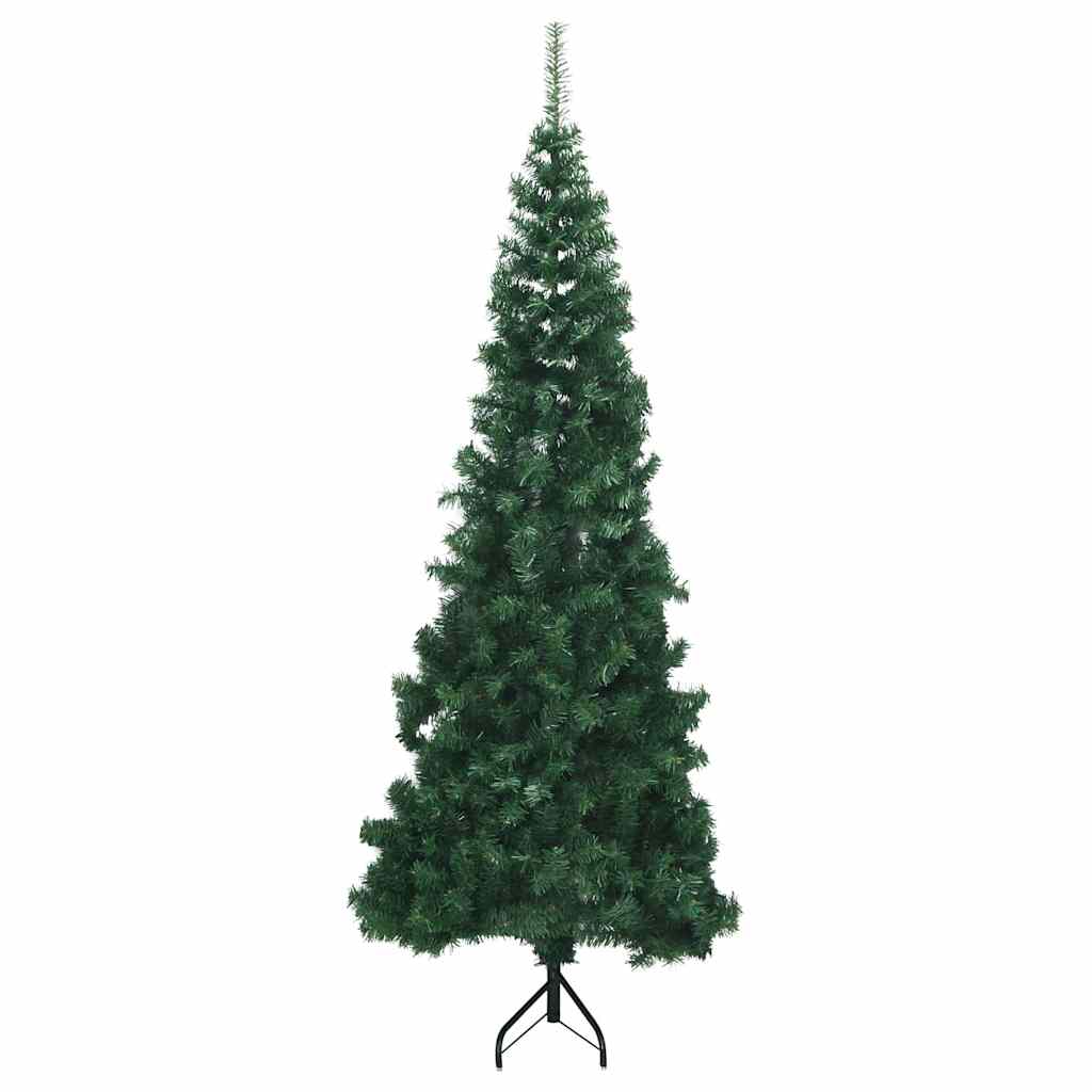 Eckiger künstlicher Weihnachtsbaum Grün 210 cm PVC und Metall