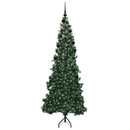 Eckiger künstlicher Weihnachtsbaum Grün 210 cm PVC und Metall