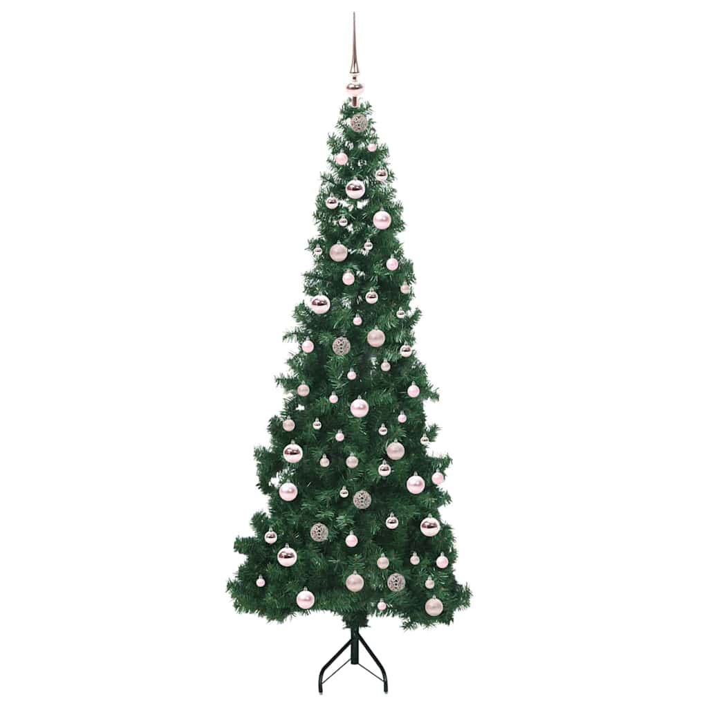 Eckiger künstlicher Weihnachtsbaum Grün 210 cm PVC und Metall