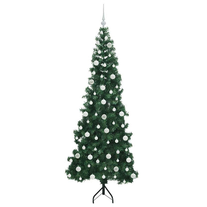 Eckiger künstlicher Weihnachtsbaum Grün 210 cm PVC und Metall