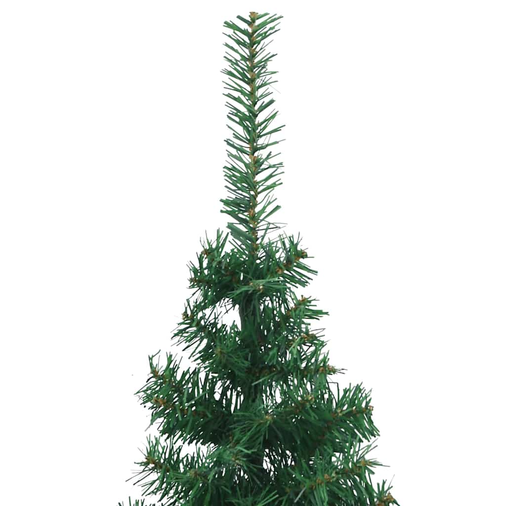 Eckiger künstlicher Weihnachtsbaum Grün 210 cm PVC und Metall