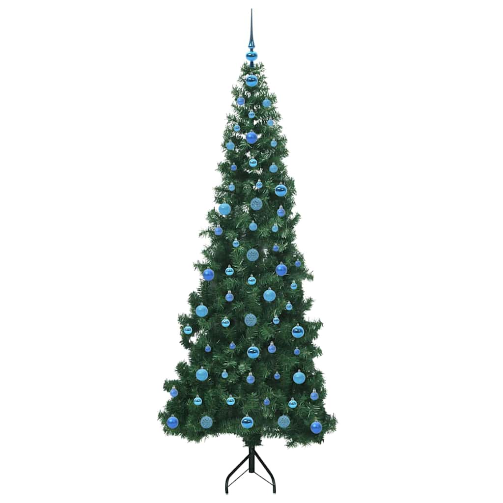 Eckiger künstlicher Weihnachtsbaum Grün 210 cm PVC und Metall