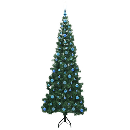 Eckiger künstlicher Weihnachtsbaum Grün 210 cm PVC und Metall