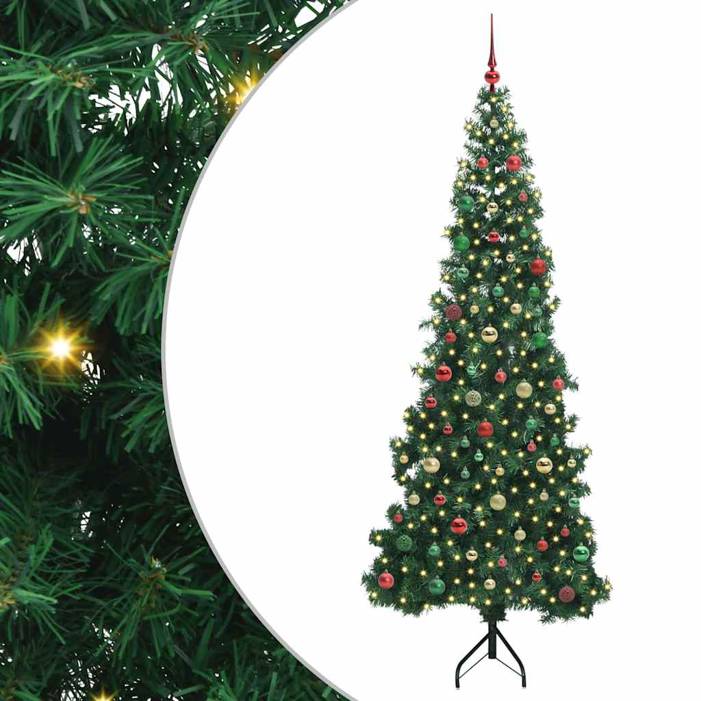 Eckiger künstlicher Weihnachtsbaum Grün 210 cm PVC und Metall