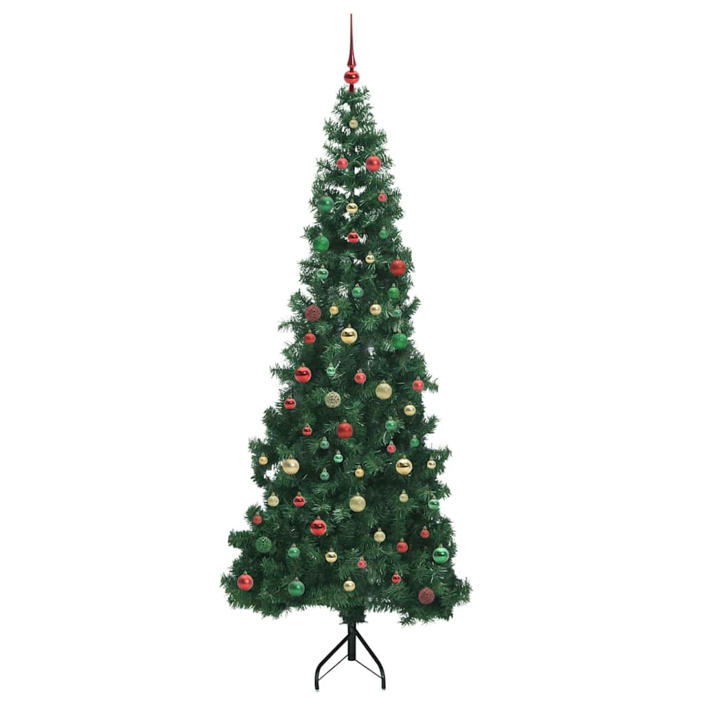 Eckiger künstlicher Weihnachtsbaum Grün 210 cm PVC und Metall