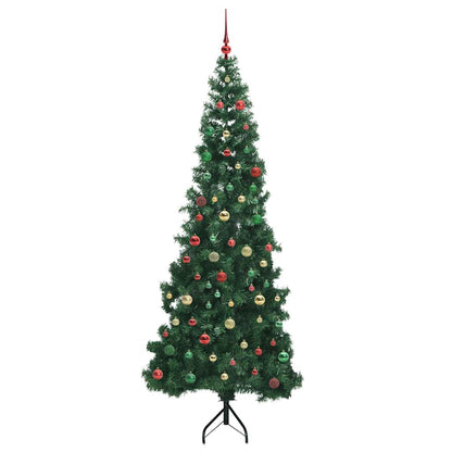 Eckiger künstlicher Weihnachtsbaum Grün 210 cm PVC und Metall