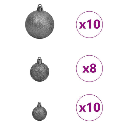 Eckiger künstlicher Weihnachtsbaum Grün 240 cm PVC und Metall