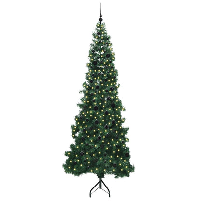 Eckiger künstlicher Weihnachtsbaum Grün 240 cm PVC und Metall
