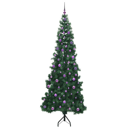 Eckiger künstlicher Weihnachtsbaum Grün 240 cm PVC und Metall