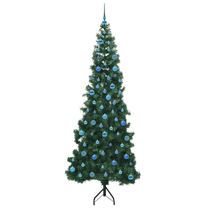 Eckiger künstlicher Weihnachtsbaum Grün 240 cm PVC und Metall