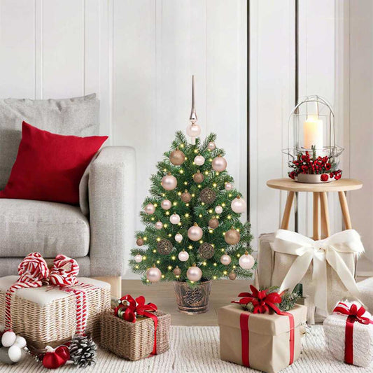 Künstlicher Weihnachtsbaum mit 150 LEDs Grün 65 cm PE und PVC