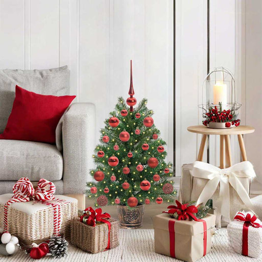 Künstlicher Weihnachtsbaum mit 150 LEDs Grün 75 cm PE und PVC