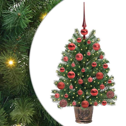 Künstlicher Weihnachtsbaum mit 150 LEDs Grün 75 cm PE und PVC