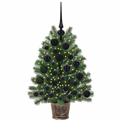 Künstlicher Weihnachtsbaum mit 150 LEDs Grün 75 cm PE und PVC