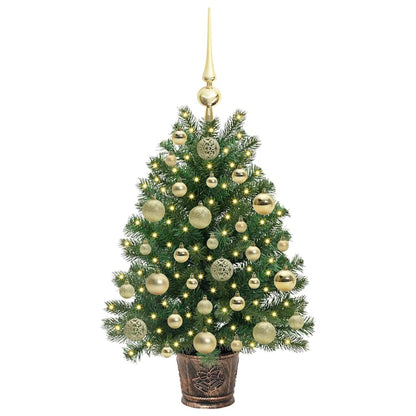 Künstlicher Weihnachtsbaum mit 150 LEDs Grün 75 cm PE und PVC