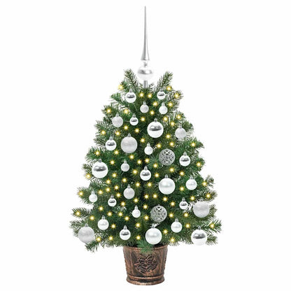 Künstlicher Weihnachtsbaum mit 150 LEDs Grün 75 cm PE und PVC