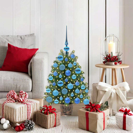 Künstlicher Weihnachtsbaum mit 150 LEDs Grün 75 cm PE und PVC