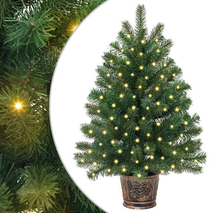 Künstlicher Weihnachtsbaum mit 150 LEDs Grün 95 cm PE und PVC