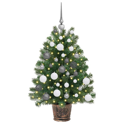 Künstlicher Weihnachtsbaum mit 150 LEDs Grün 95 cm PE und PVC