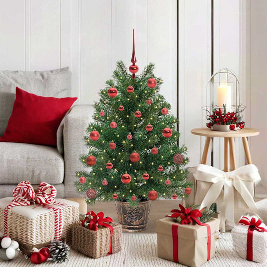 Künstlicher Weihnachtsbaum mit 150 LEDs Grün 95 cm PE und PVC