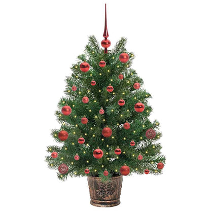 Künstlicher Weihnachtsbaum mit 150 LEDs Grün 95 cm PE und PVC